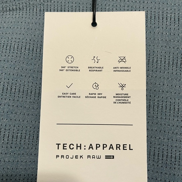 NWT Projek Raw Tech Apparel Medium Stretch Quick Dry Pattern TShirt - Picture 3 of 8